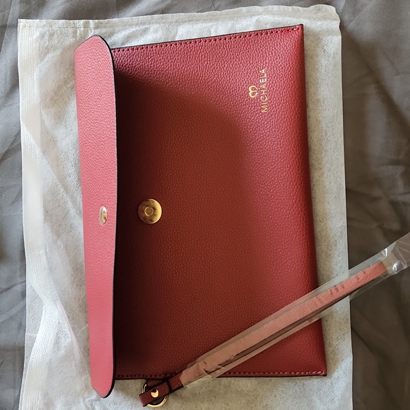 MICHAELA small purse Faux Leather wristlet - Picture 2 of 6